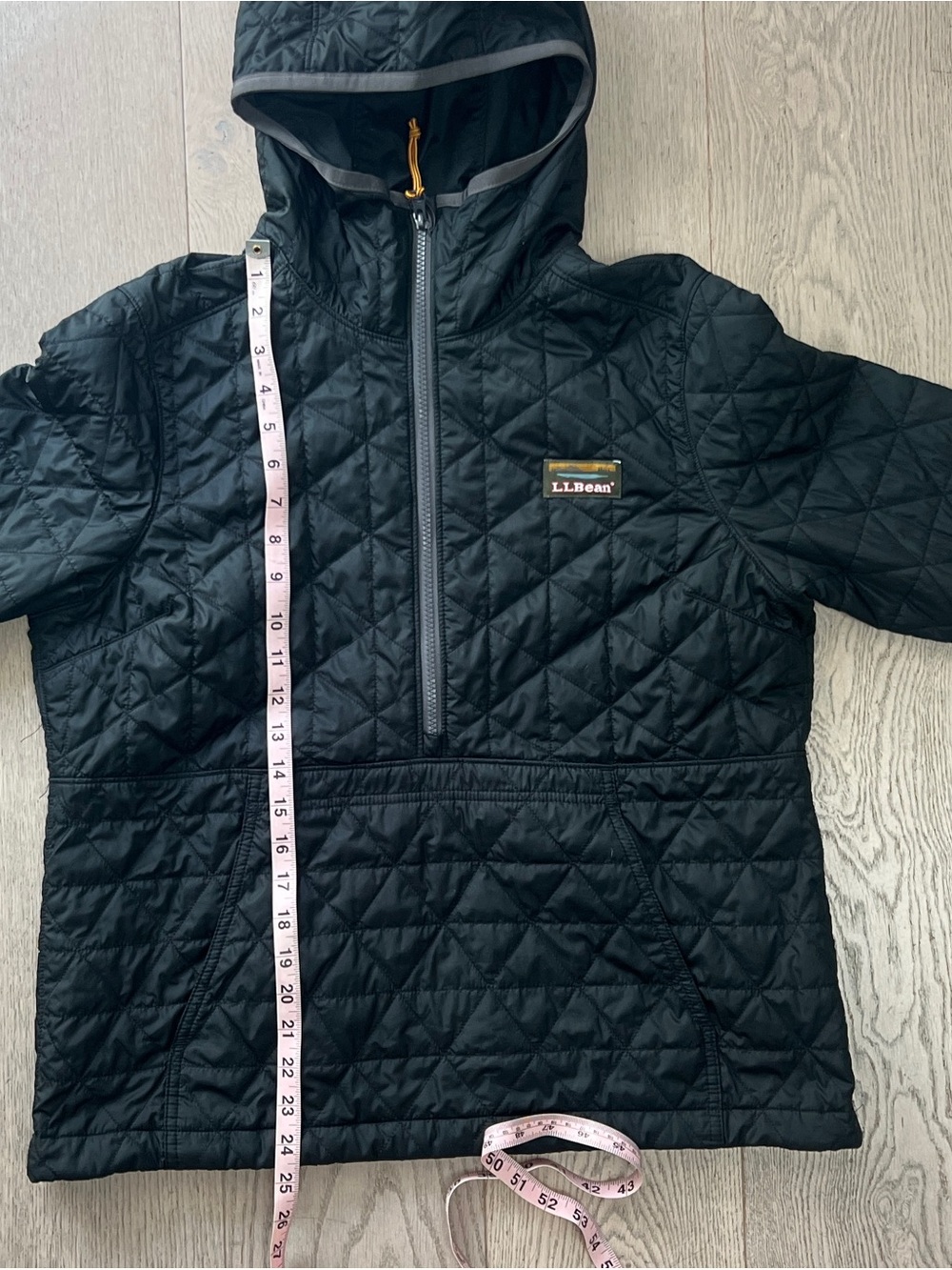 L.L. Bean Women’s Size M 1/2 Zip Quilted Hoodie Katahdin Jacket in Black - Picture 8 of 11